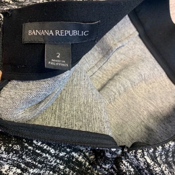 BANANA Republic NWOT black white circle skater skirt size 2 - Picture 7 of 12